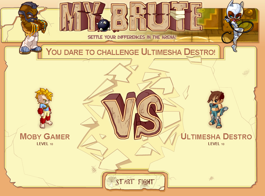 My Brute (Browser) screenshot: Are you ready... to... rumble?