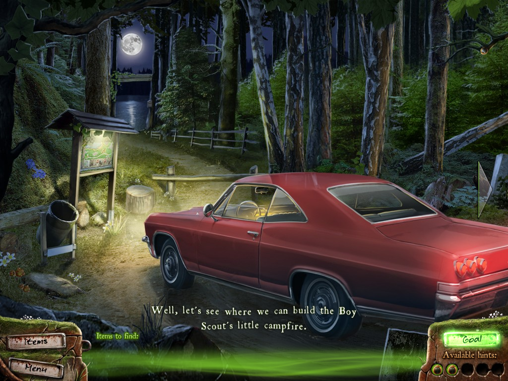 Campfire Legends: The Hookman (Windows) screenshot: Arriving at the camp.