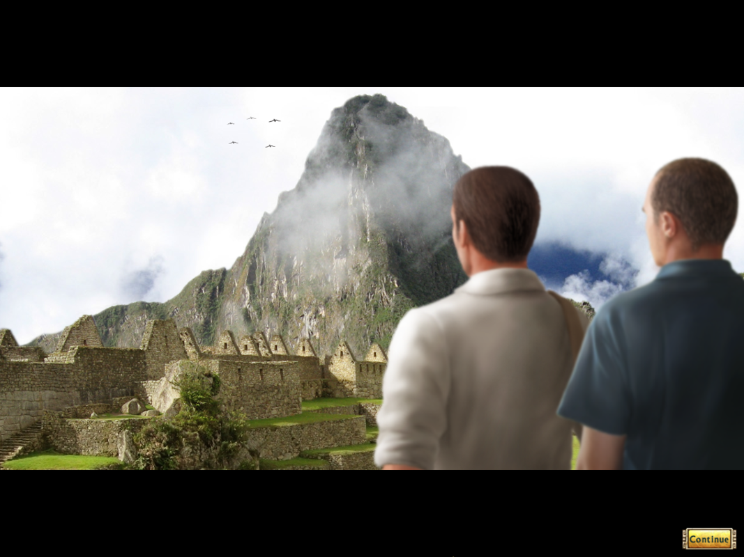 Alabama Smith in the Quest of Fate (Windows) screenshot: Arriving at Machu Picchu.