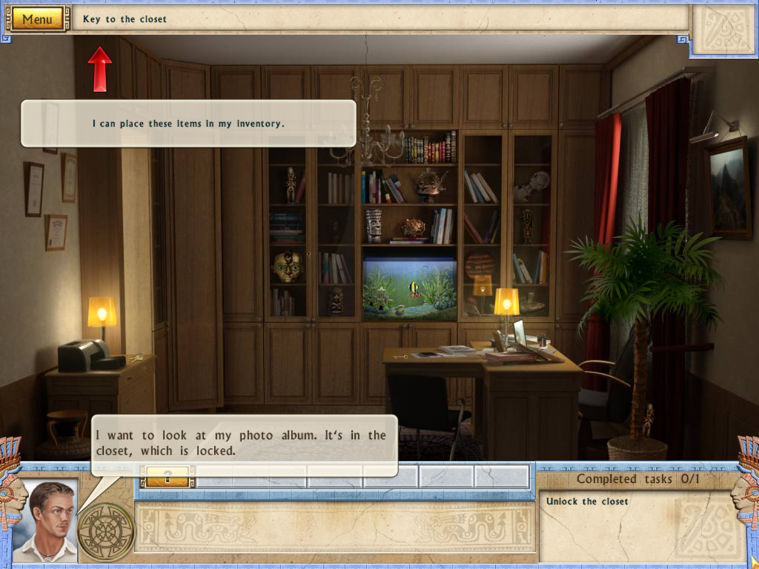 Alabama Smith in the Quest of Fate (Windows) screenshot: Game start