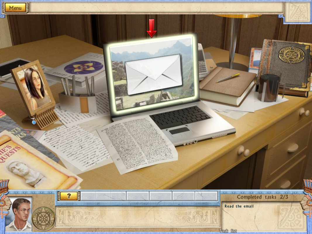 Alabama Smith in the Quest of Fate (Windows) screenshot: Laptop