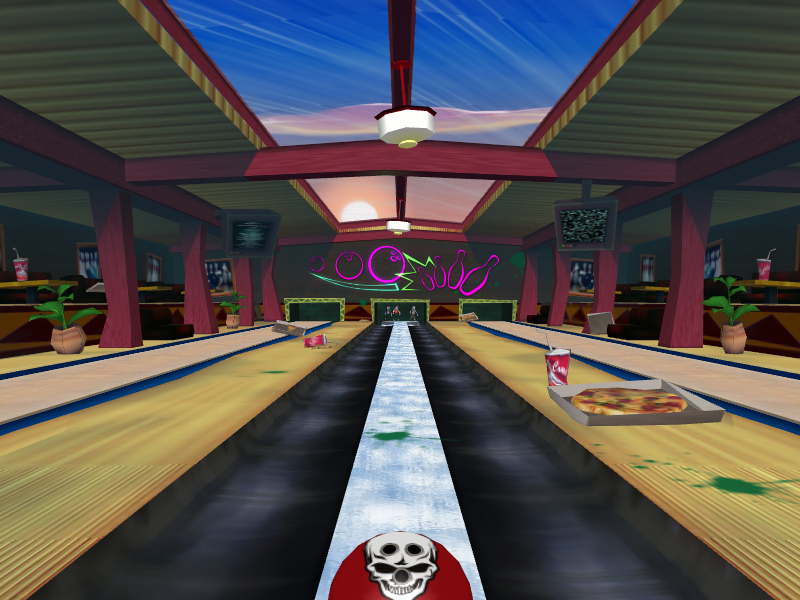 Zombie Bowl-O-Rama (Windows) screenshot: Narrow lane