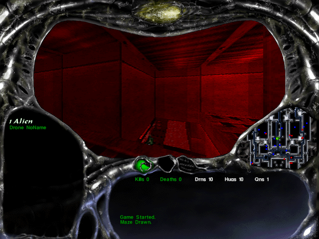 Aliens Online (Windows) screenshot: The engine allows for rooms over rooms, including vents ripe for ambush.