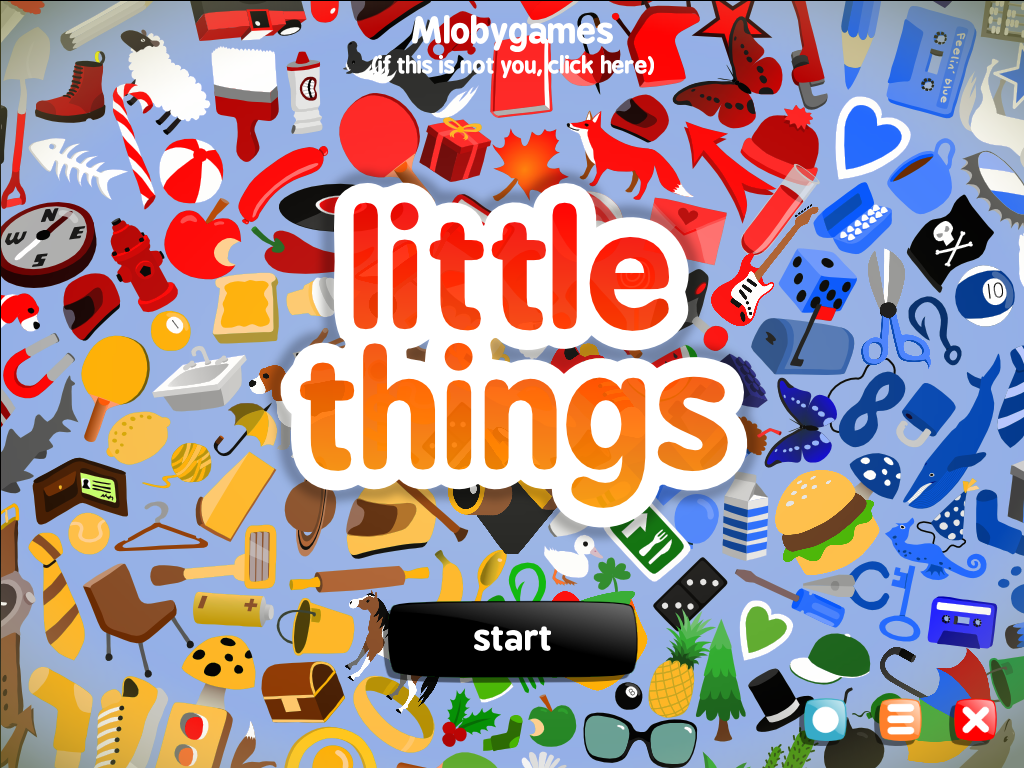 Little Things (Windows) screenshot: Start screen