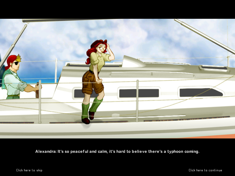 Alexandra Fortune: Mystery of the Lunar Archipelago (Windows) screenshot: Sailing to another island.