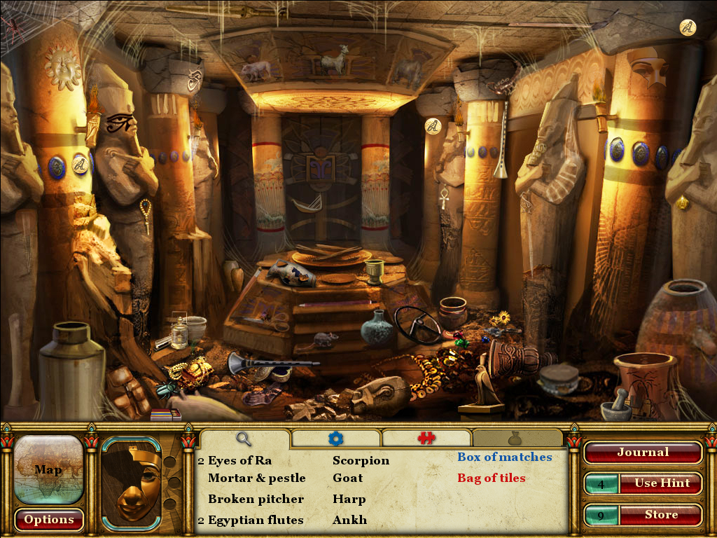 Screenshot of Curse of the Pharaoh: Tears of Sekhmet (Windows, 2009 ...