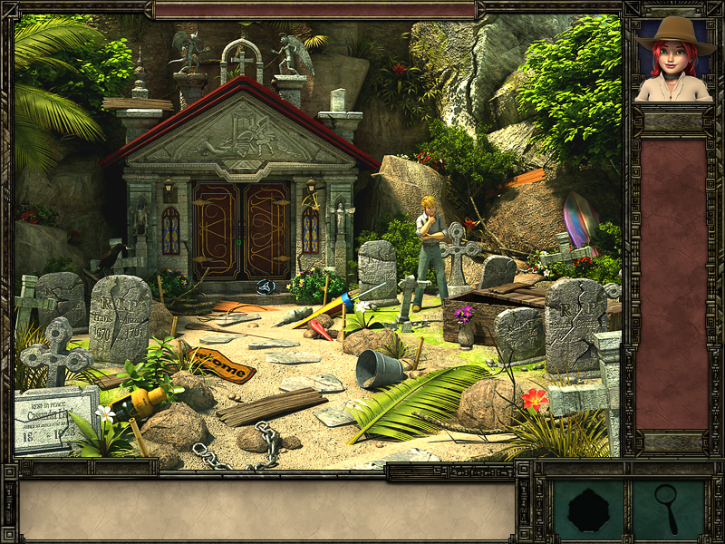 Alexandra Fortune: Mystery of the Lunar Archipelago (Windows) screenshot: Cemetery
