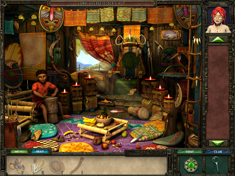 Alexandra Fortune: Mystery of the Lunar Archipelago (Windows) screenshot: Elder's hut