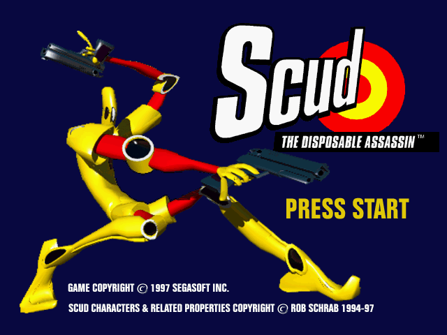 Scud: The Disposable Assassin (SEGA Saturn) screenshot: Title (in high resolution)