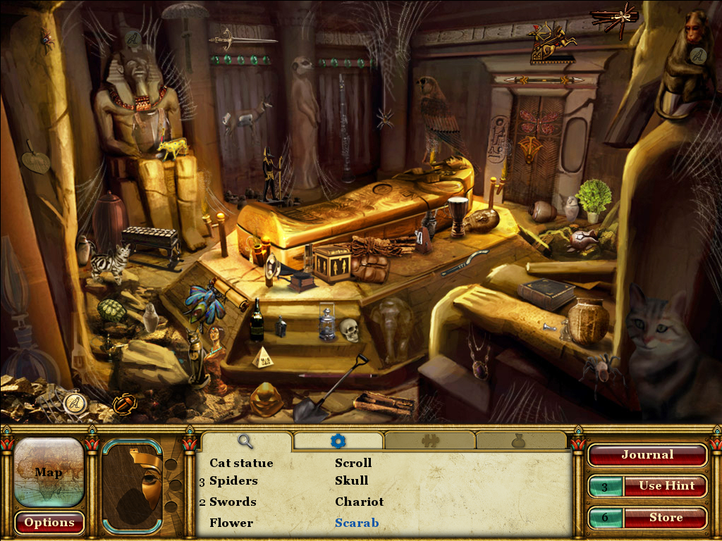Curse of the Pharaoh: Tears of Sekhmet (Windows) screenshot: Burial room