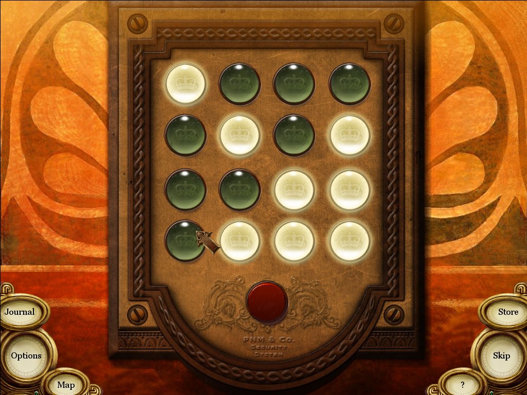 Curse of the Pharaoh: Tears of Sekhmet (Windows) screenshot: Buttons puzzle