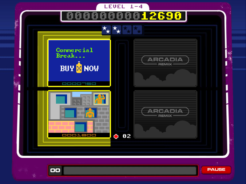 Arcadia Remix (Windows) screenshot: Commercial break