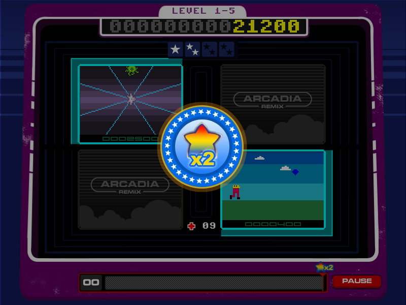 Arcadia Remix (Windows) screenshot: Activating a bonus power-up
