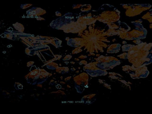 Atari: Anniversary Edition (PlayStation) screenshot: Asteroids Deluxe