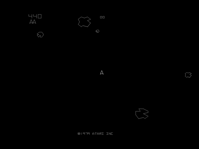 Atari: Anniversary Edition (PlayStation) screenshot: Asteroids (the vector games can run at high resolutions)