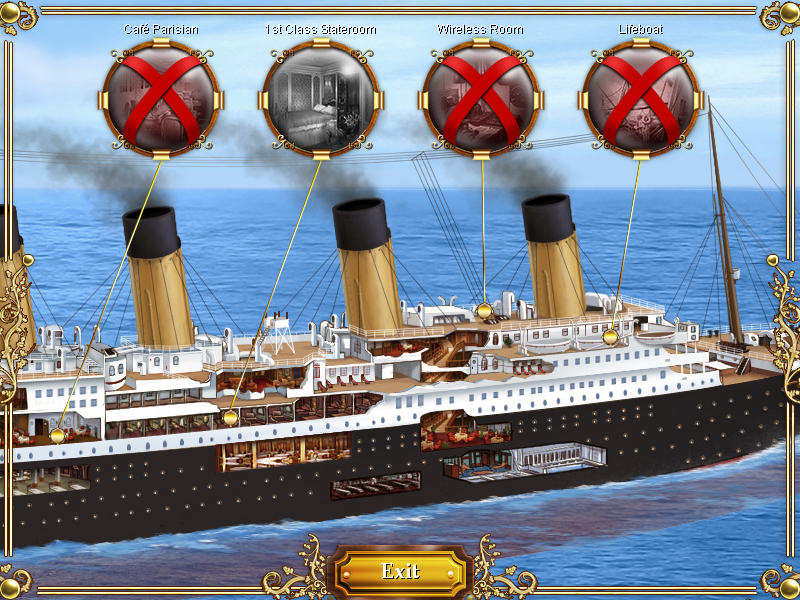 1912: Titanic Mystery (Windows) screenshot: Locations
