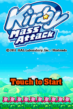 Kirby: Mass Attack (Nintendo DS) screenshot: Title screen
