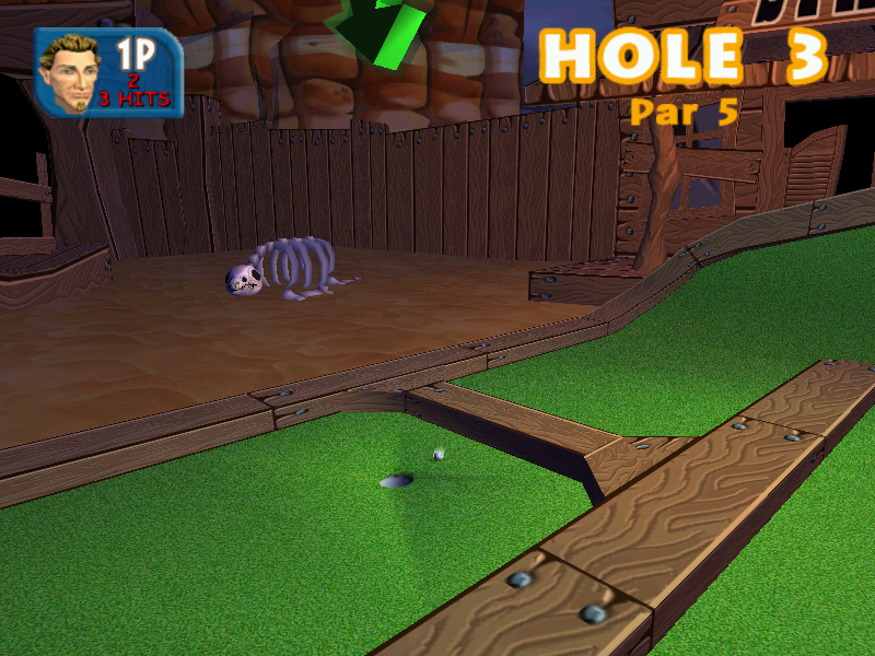 Crazy Golf: World Tour (Windows) screenshot: So close!