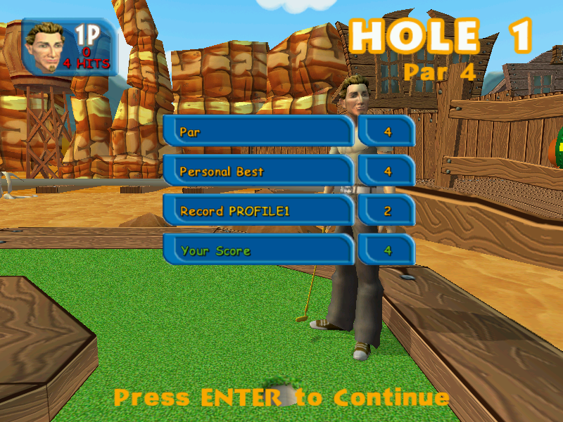 Crazy Golf: World Tour (Windows) screenshot: Scoreboard