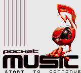 Pocket Music (Game Boy Color) screenshot: Title screen
