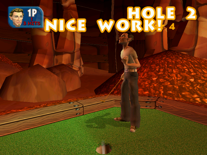 Crazy Golf: World Tour (Windows) screenshot: Well, that one went well at least