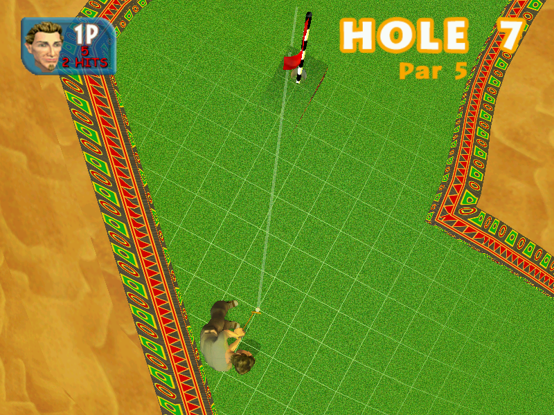 Crazy Golf: World Tour (Windows) screenshot: Top down perspective makes these situations easier.