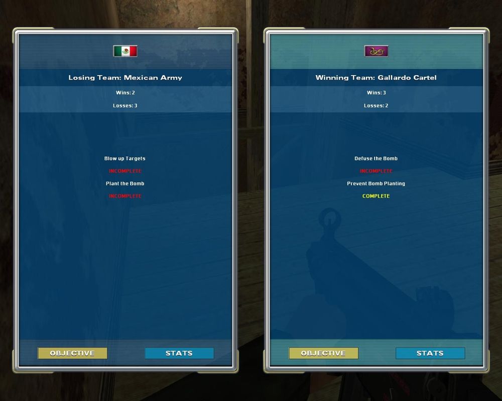 Global Operations (Windows) screenshot: End of round screen, displaying who won.