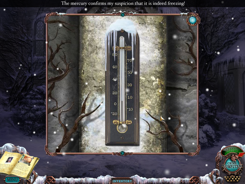 Mystery Case Files: Dire Grove (Collector's Edition) (Windows) screenshot: Frozen thermometer