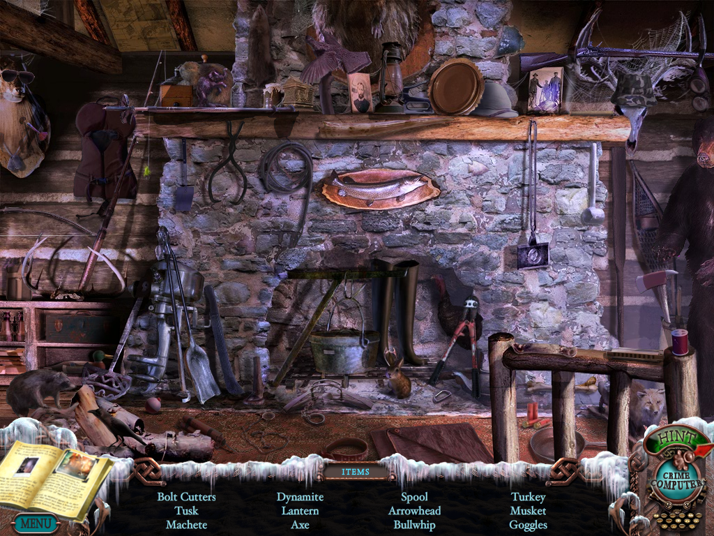 Mystery Case Files: Dire Grove (Collector's Edition) (Windows) screenshot: Hunting lodge