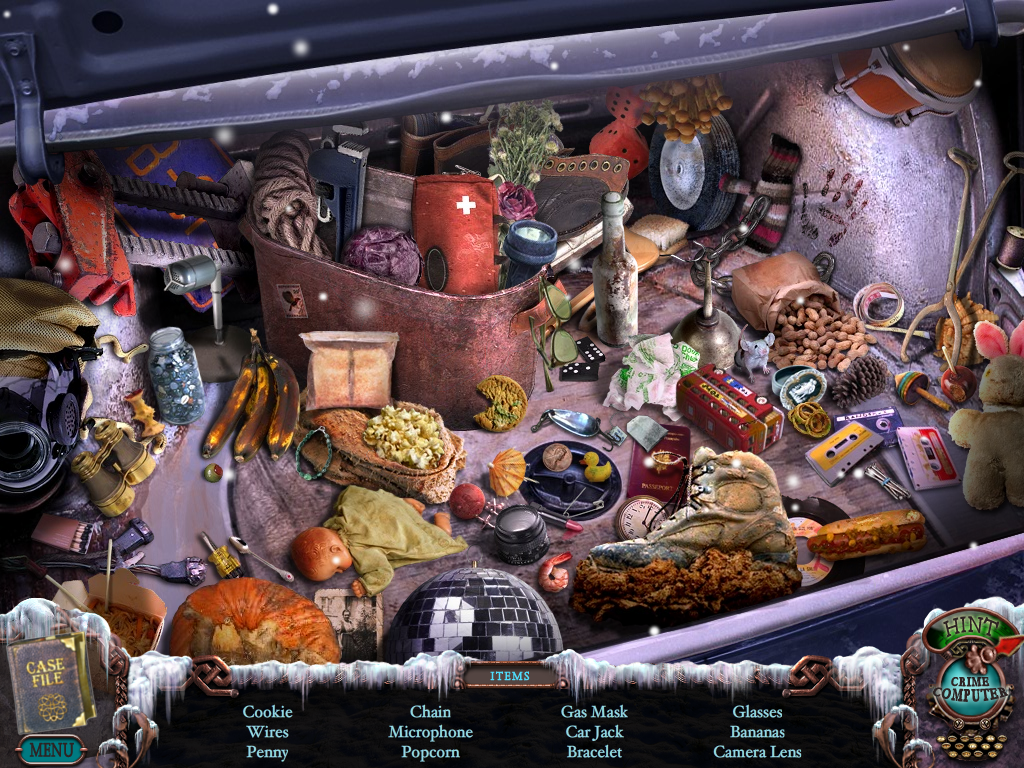 Mystery Case Files: Dire Grove (Collector's Edition) (Windows) screenshot: Car trunk