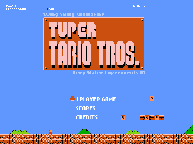 Tuper Tario Tros. (Browser) screenshot: Main menu