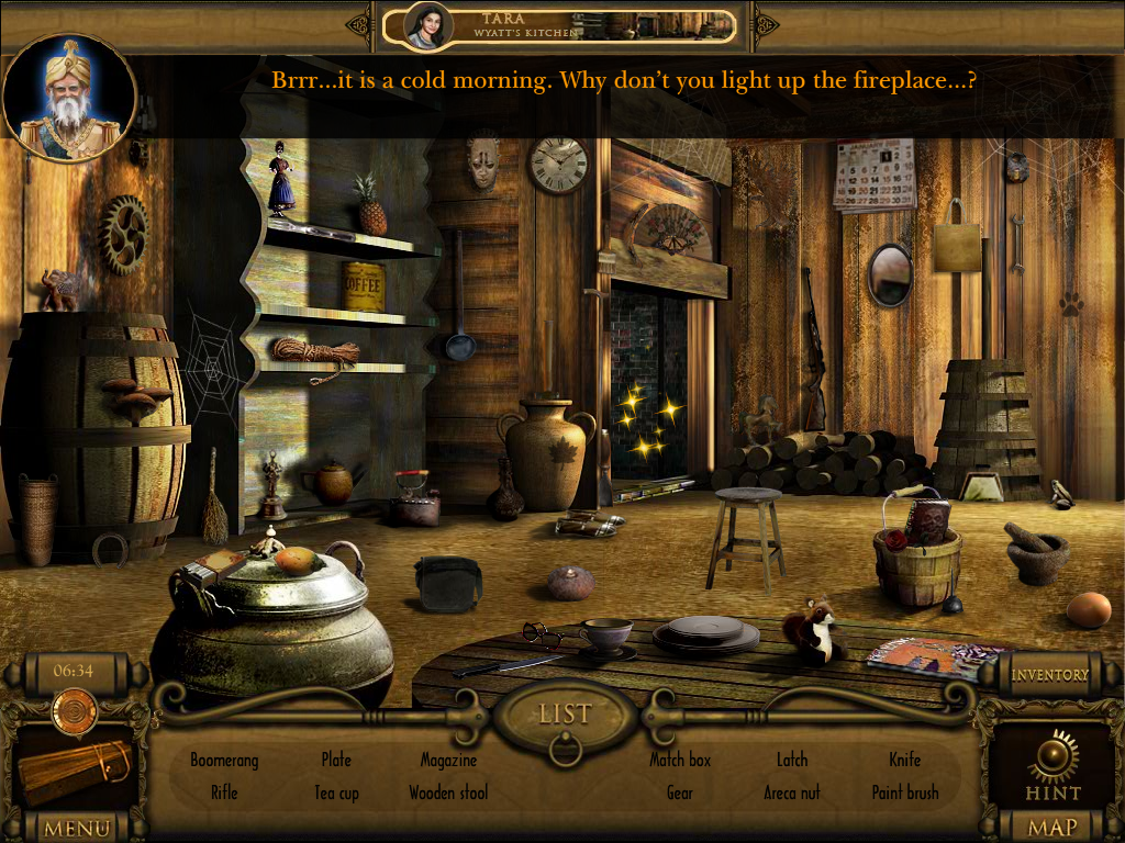 The Dark Hills of Cherai (Windows) screenshot: Fireplace