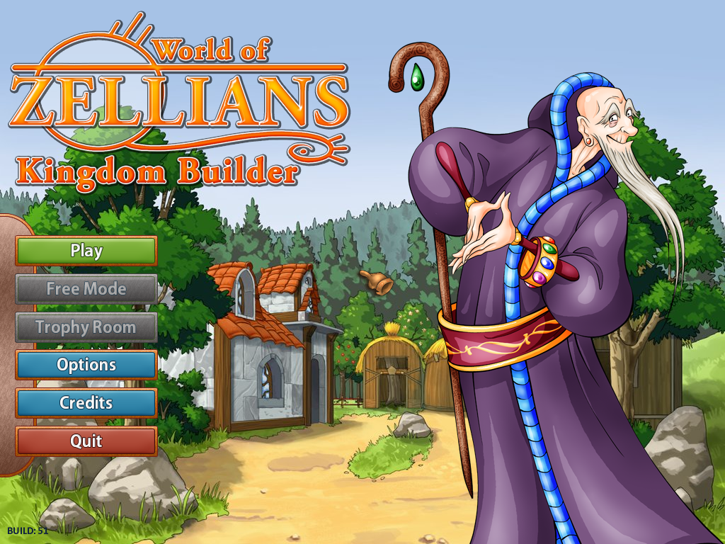 World of Zellians: Kingdom Builder (Windows) screenshot: Main menu