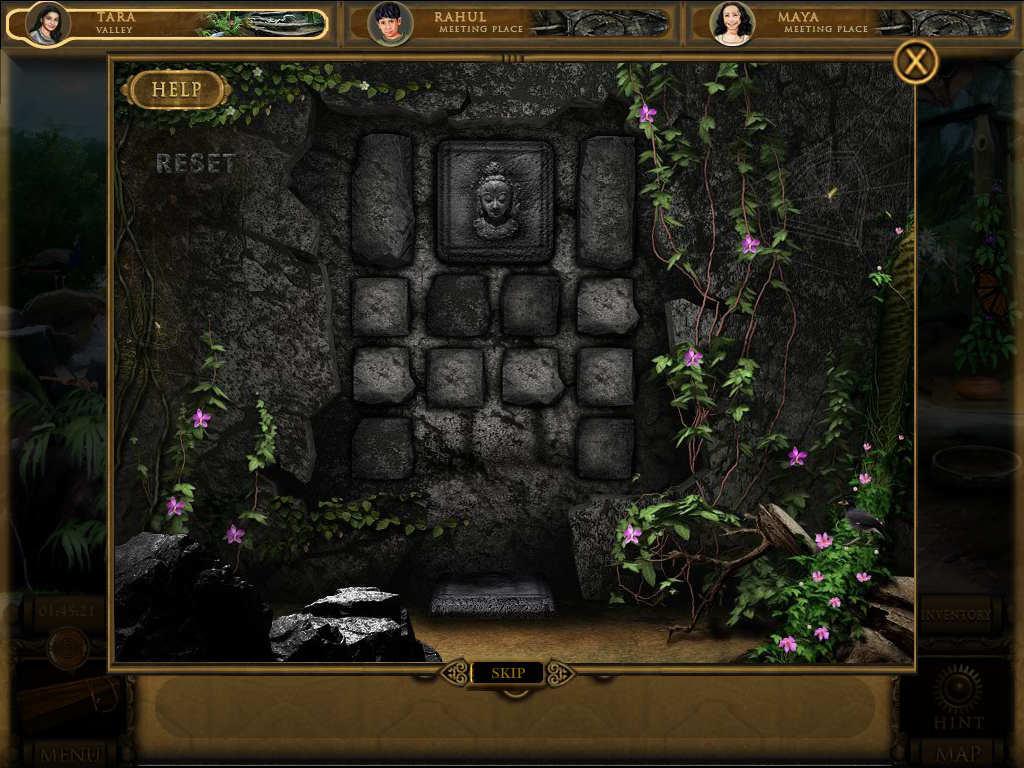 The Dark Hills of Cherai (Windows) screenshot: Sliding-stones puzzle