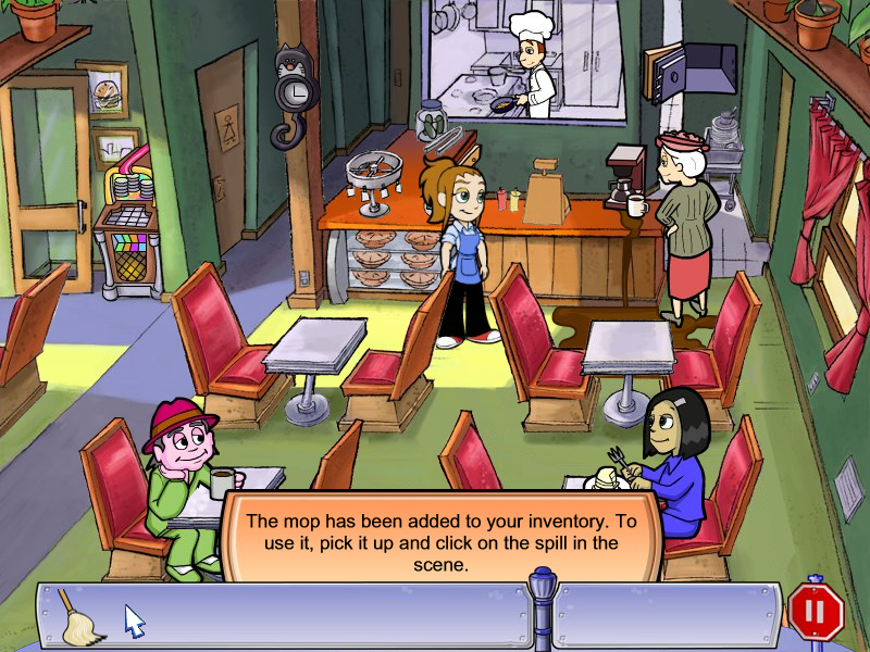 Avenue Flo (Windows) screenshot: Flo at the diner