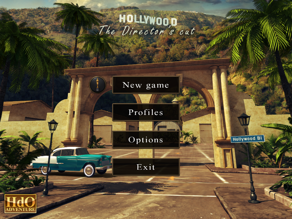 Hollywood: The Director's Cut (Windows) screenshot: Main menu
