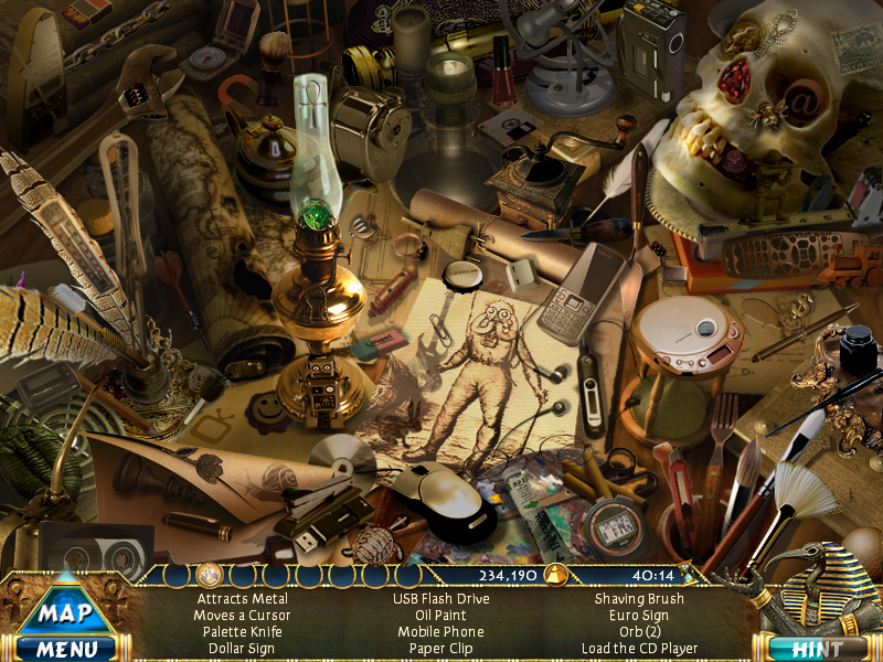 Luxor: Adventures (Windows) screenshot: Da Vinci desk