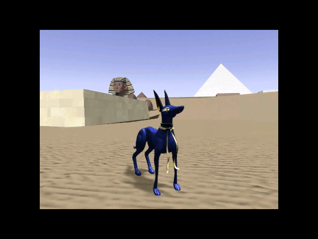 Nile: An Ancient Egyptian Quest (Windows) screenshot: Annubis welcomes you in The Old Kingdom