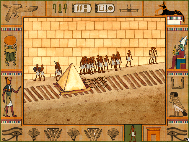 Nile: An Ancient Egyptian Quest (Windows) screenshot: Sledge puzzle