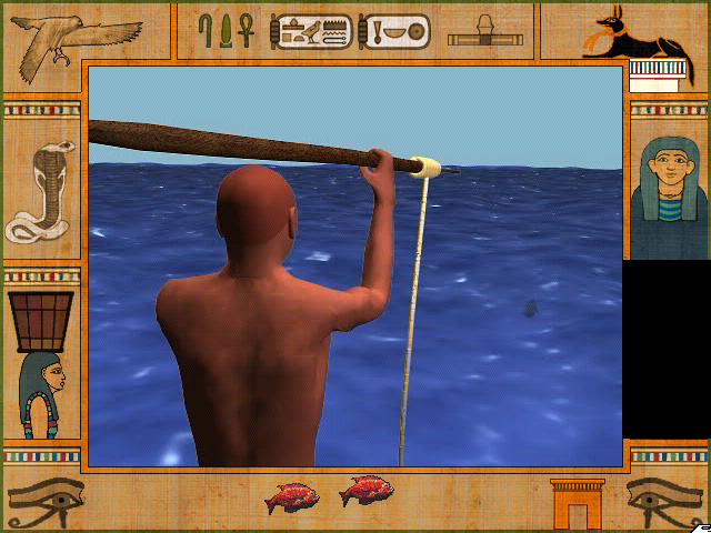 Nile: An Ancient Egyptian Quest (Windows) screenshot: Catching fish puzzle