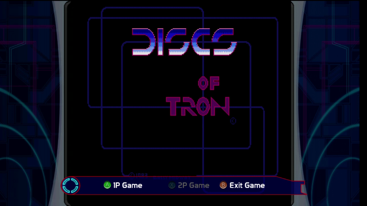 Discs of Tron (Xbox 360) screenshot: Title screen.