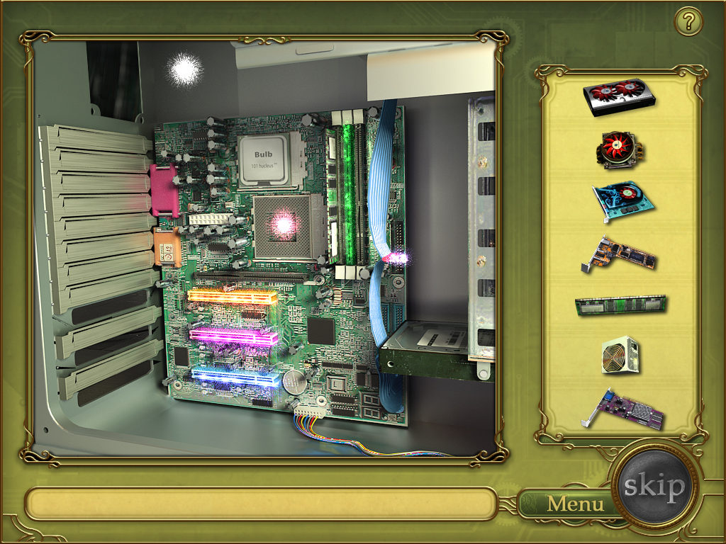 The Otherside: Realm of Eons (Windows) screenshot: Assembling computer components.