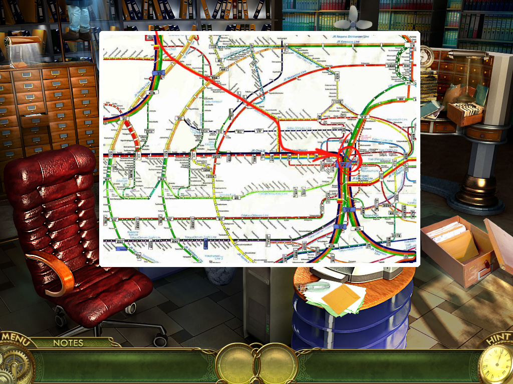 The Otherside: Realm of Eons (Windows) screenshot: Metro map