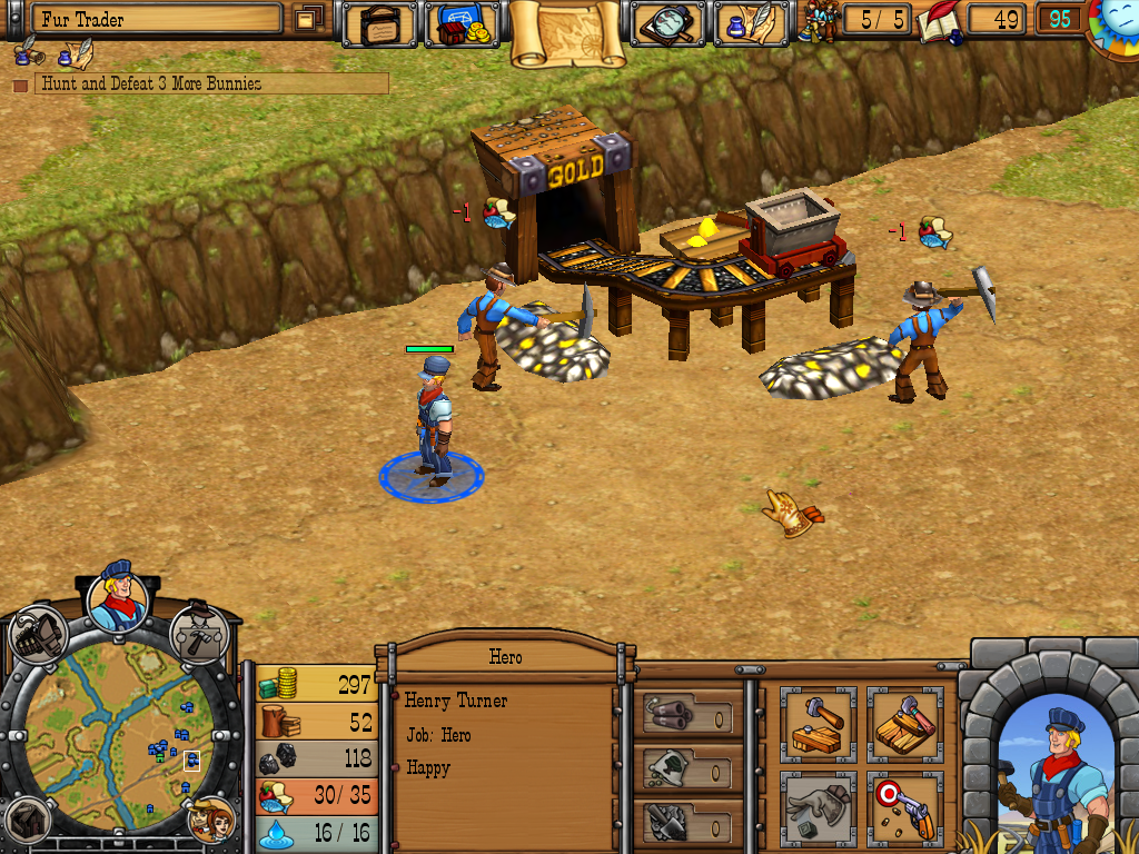 Westward IV: All Aboard (Windows) screenshot: Gold mine