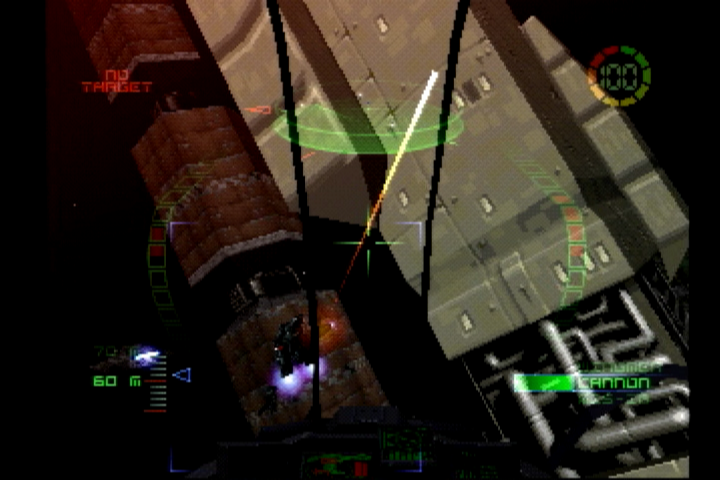G-Police (PlayStation) screenshot: Later missions give you a wingman for support.