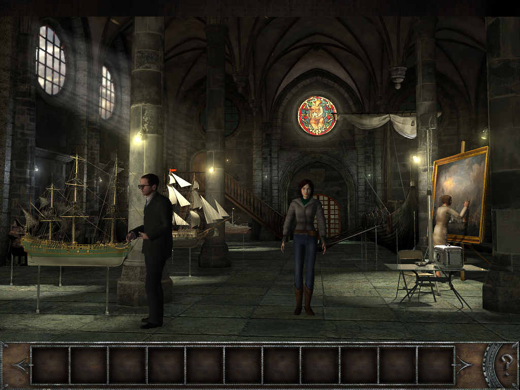 Chronicles of Mystery: The Tree of Life (Windows) screenshot: Brittany - The museum director and Claire, the conservator