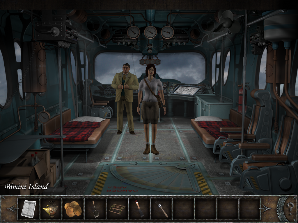 Chronicles of Mystery: The Tree of Life (Windows) screenshot: Bimini Island - Inside the airship
