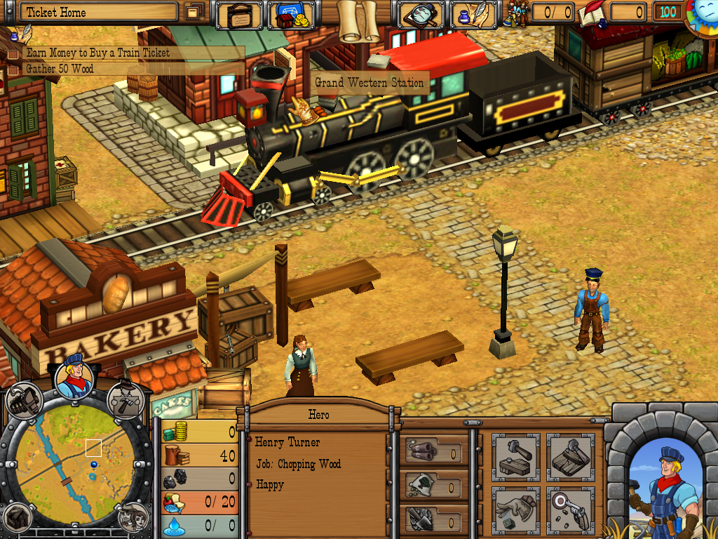 Westward IV: All Aboard (Windows) screenshot: Bakery near the train station