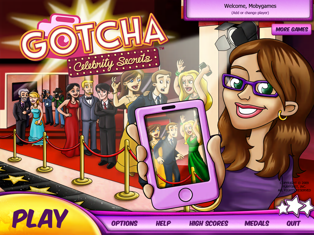 Gotcha: Celebrity Secrets (Windows) screenshot: Main menu