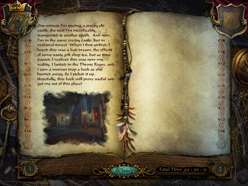 Echoes of the Past: Royal House of Stone (Windows) screenshot: Book